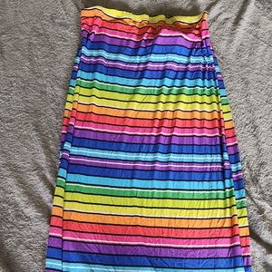 Long Rainbow Maxi Dress